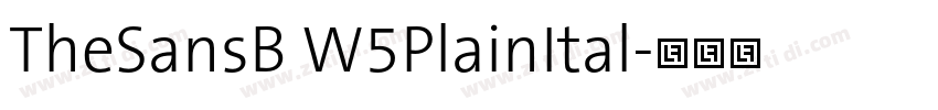 TheSansB W5PlainItal字体转换
